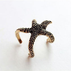 Retro cute fashion vintage Cute Starfish rings jewelry wholesale