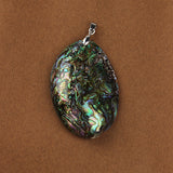 Natural Abalone Shell Pendant Charms Flatback Beads for DIY Necklaces Jewelry